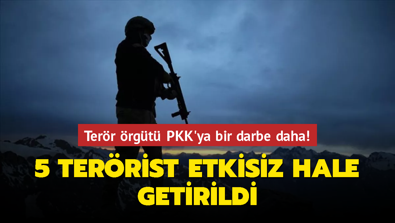 MSB duyurdu 5 PKK lı terörist daha etkisiz hale getirildi