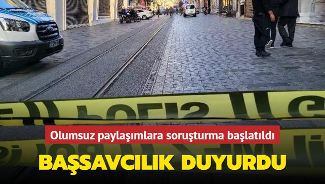 Başsavcılık duyurdu Olumsuz paylaşımlara soruşturma başlatıldı