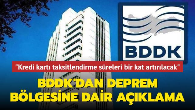 BDDK dan deprem bölgesine ilişkin açıklama Kredi kartı