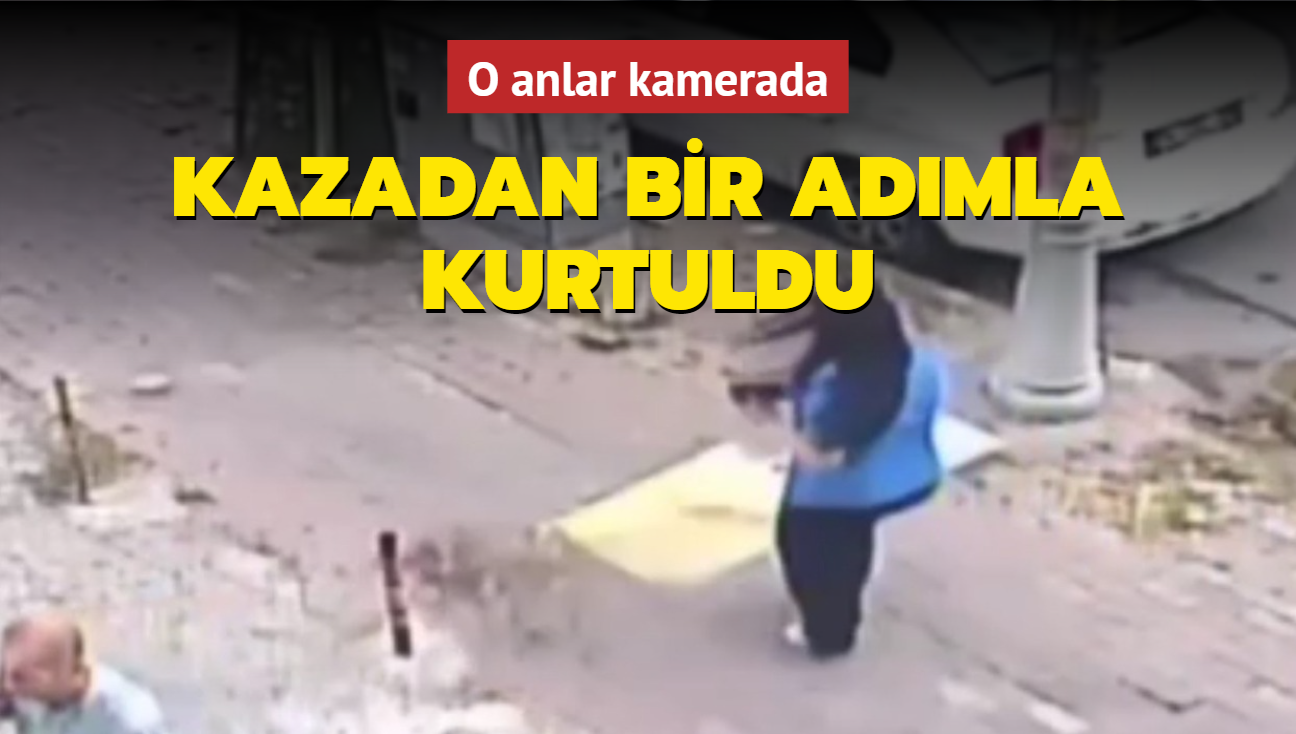 Kazadan bir adımla kurtuldu O anlar kamerada