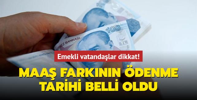 Emekliye ek zam için ödeme tarihi belli oldu