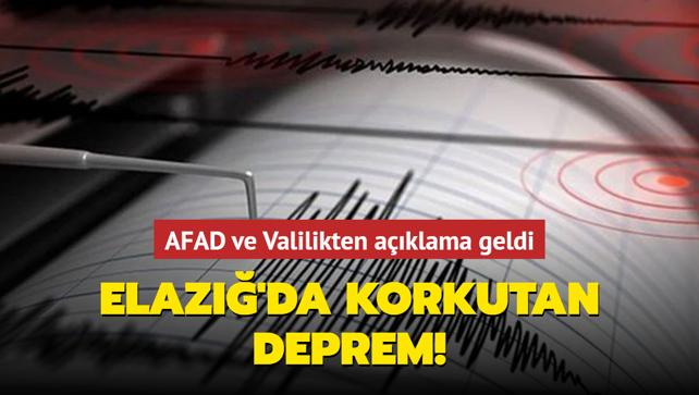 Elaz Da Korkutan Deprem Afad Ve Valilikten A Klama Geldi