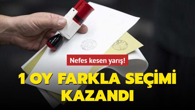 Nefes kesen yarış 1 oy farkla seçimi kazandı