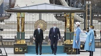 Ba�kan Erdo�an, Milorad Dodik'i resmi t�renle kar��lad�