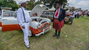 Klasik otomobil ve motosiklet sergisi: Kenya'da renkli araçlar göz doldurdu
