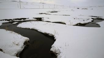 Erzurum'da menderesler karla kapland�! K�� g�zelli�i hayran b�rakt�