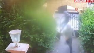 Bekçinin hırsızları kovalama anı kameraya böyle yansıdı