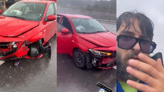 Ünlü rapçi Şehinşah konsere yetişmeye çalışırken kaza geçirdi