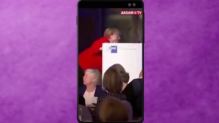 Merkel Kürsüye Çıkarken Yere Düştü #AkşamStory