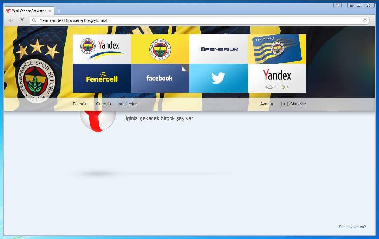 yandex  tema  browser  fenerbahce fotoraflar resimleri