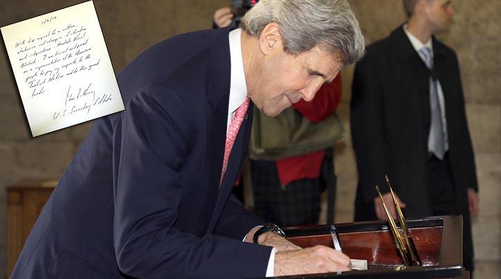 Kerry, Antkabir zel defterine ne yazd"