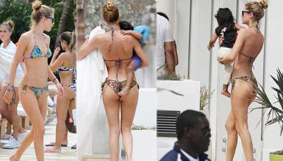 Doutzen Kroes'un olu ile tatil keyfi