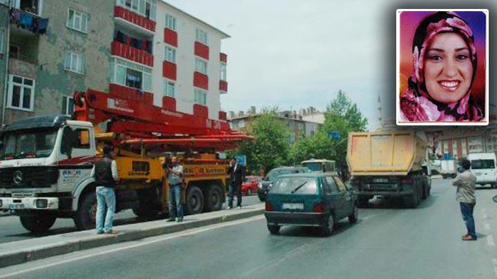 Hamile kadn beton mikserinin altnda kald