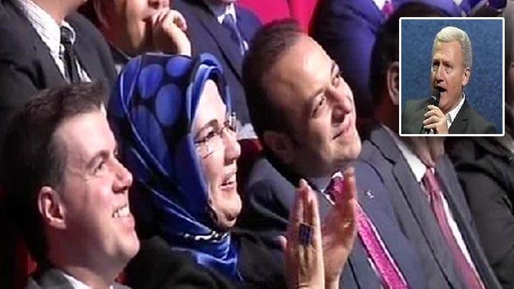 Emine Erdoan' gldren Babakan Erdoan taklidi