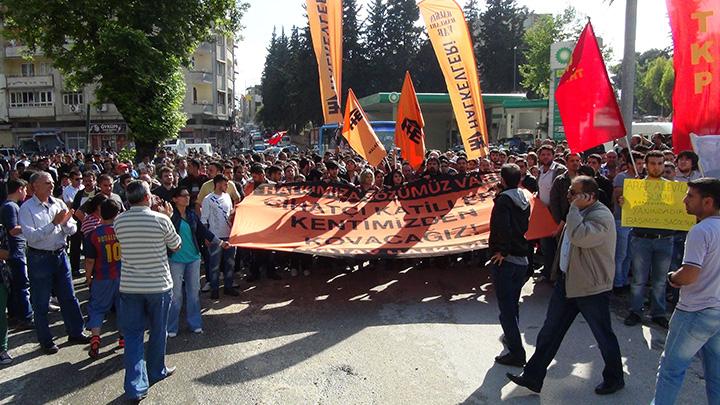 Hatay'da saldr protestosu