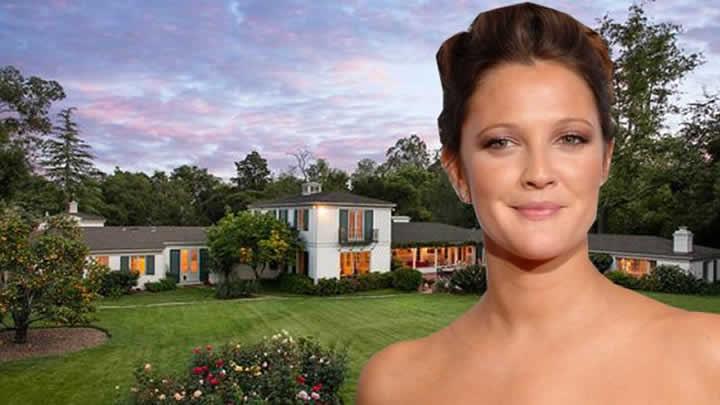 Drew Barrymore'nin California'daki evi 7.5 milyon dolara satlk