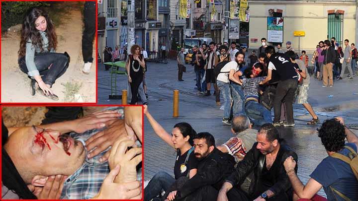 Gezi Park'nda polis mdahalesi, yarallar var