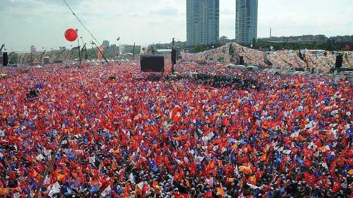 AK Parti Kazleme mitinginde ka kii vard" te o rakam