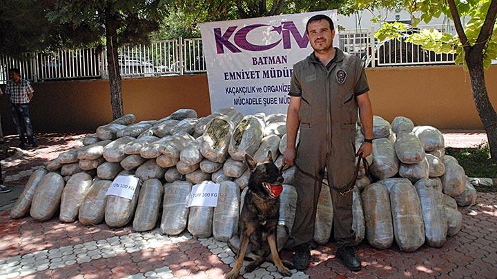 Lice'de 1 ton 100 kilo esrar ele geirildi