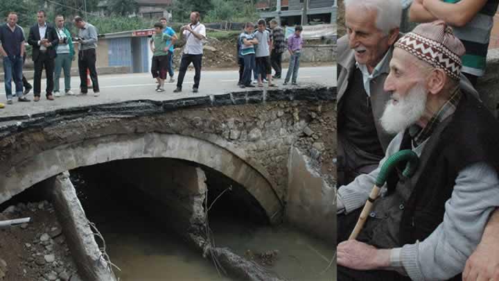 Rize'de kprnn altndan kpr kt