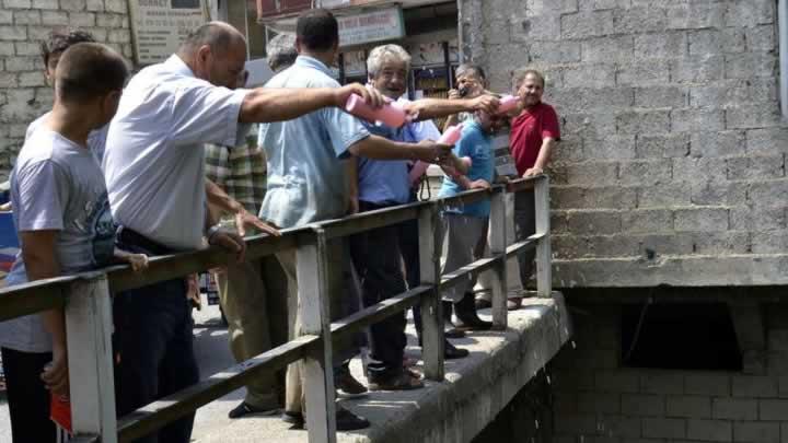 Zonguldak'ta dereye gl suyu dktler