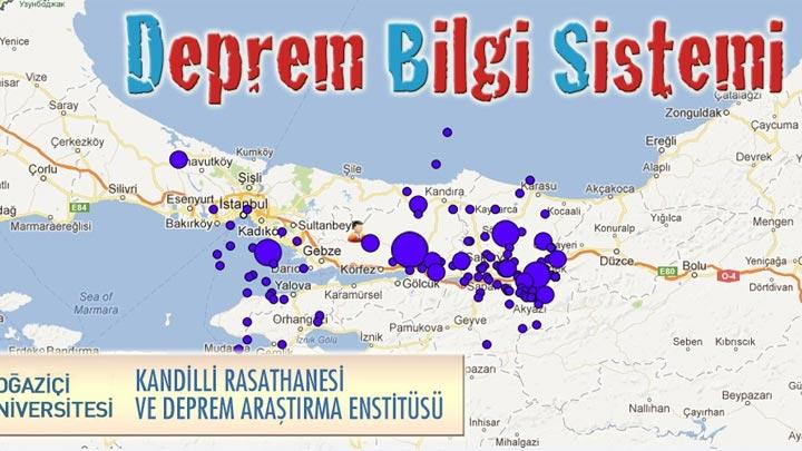 Akll telefonlardan anlk deprem takibi