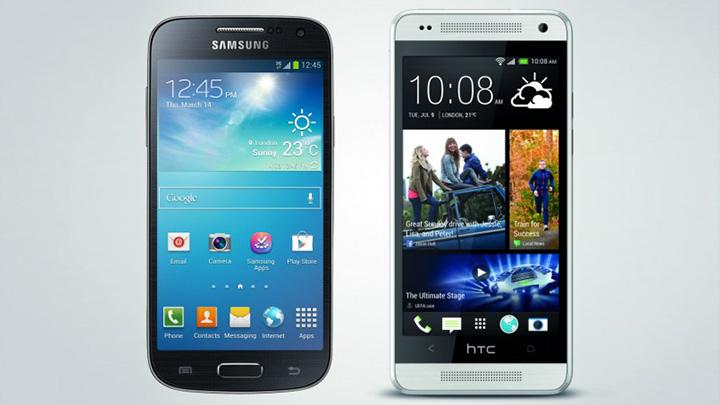 Samsung Galaxy S4 Mini ve HTC One Mini kar karya