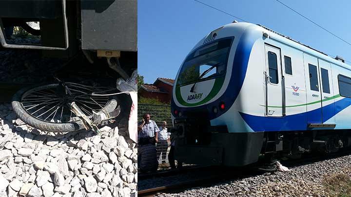 Sakarya'da tren bisiklete arpt