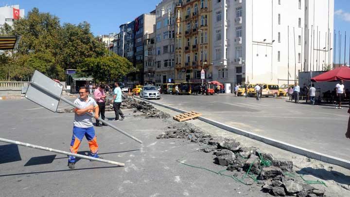 Taksim Meydan'nda yeni dzenleme