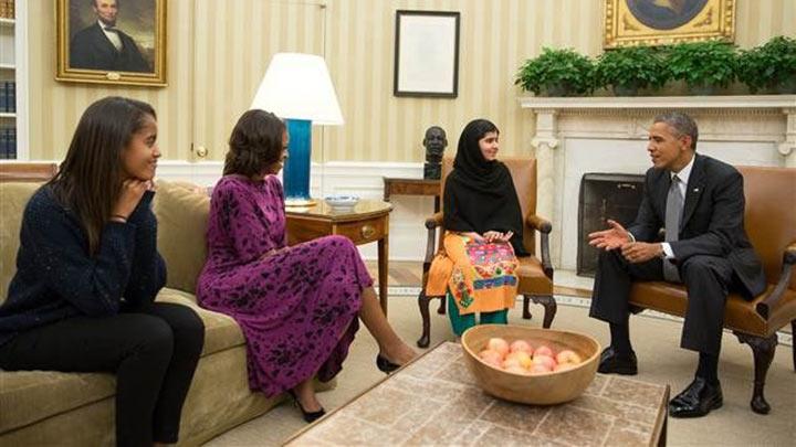 Obama'lar, Malala'y kabul etti