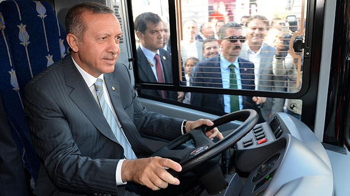 Babakan Erdoan yeni otobslerin koltuunda!