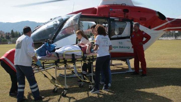 Erken douma ambulans helikopter 