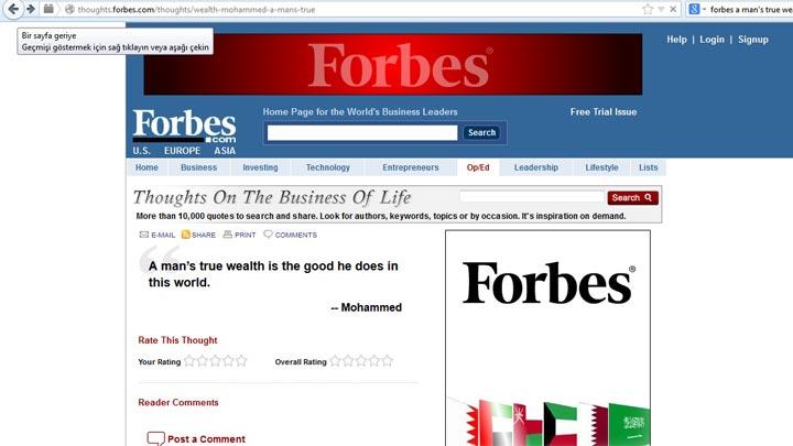 Forbes, Gnn Fikri olarak hadis yaynlad