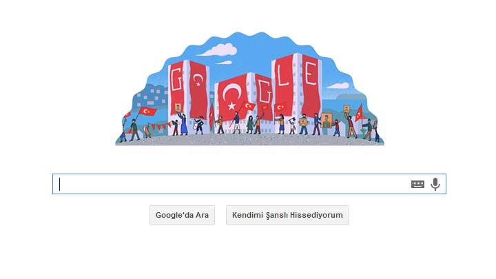 Google'den 29 Ekim Cumhuriyet Bayram jesti