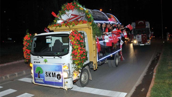 Gaziantep'te Cumhuriyet Konvoyu