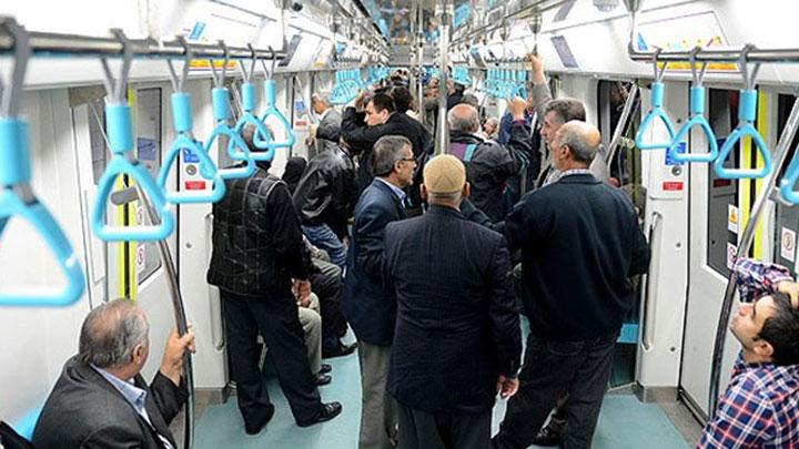 Marmaray'da cretli gei yarn balyor