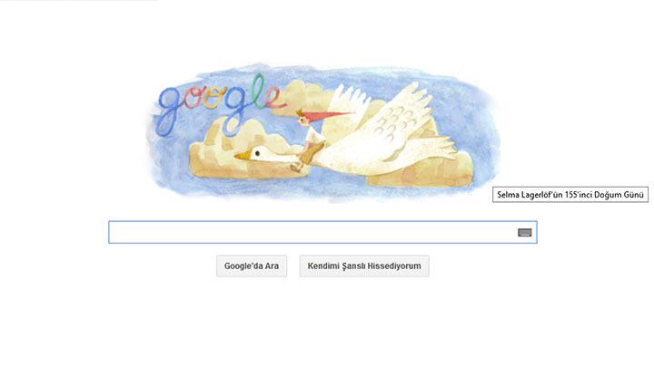 Google'dan Selma Lagerlf iin doodle srprizi!