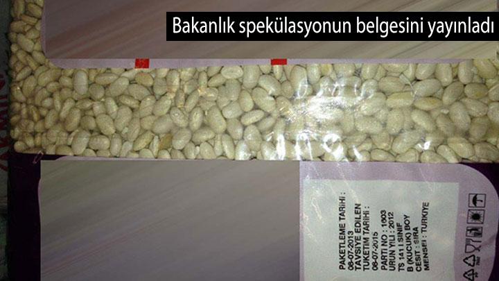 Bakanlk kuru fasulyede speklasyonun belgesini yaynlad