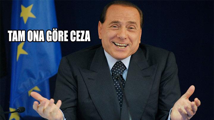 Berlusconi engelli yallara bakarak cezasn ekecek