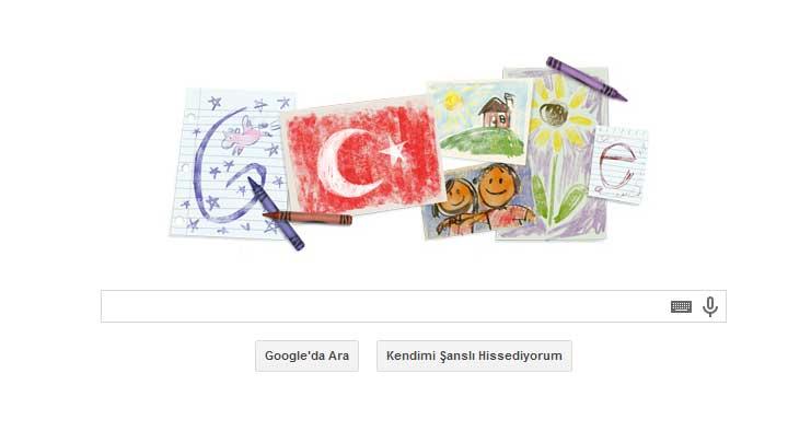 23 Nisan Ulusal Egemenlik ve ocuk Bayram doodle oldu