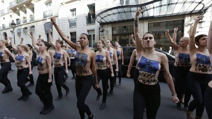 Femen kzlar Pariste faizmi knadlar