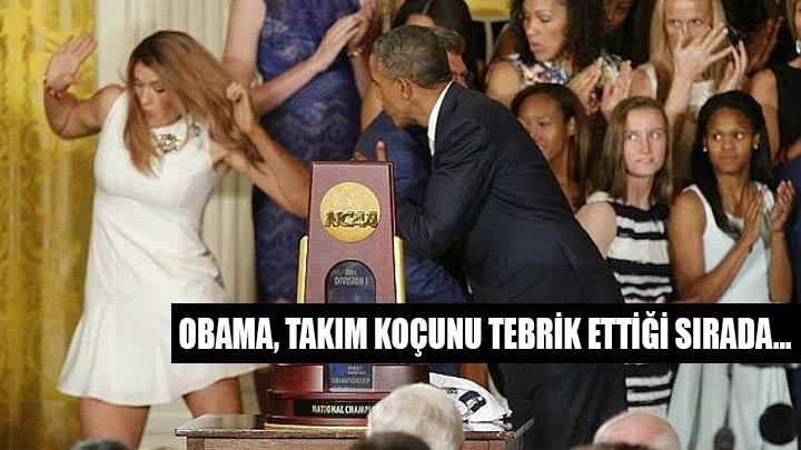 Kadn basket takm Obama ile bulutu