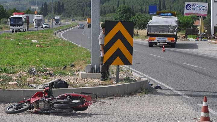 Manisa'da TIR kazas