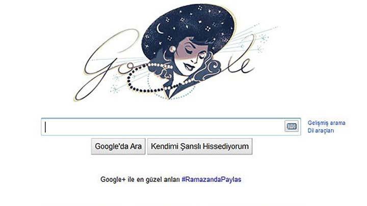Google'dan Safiye Ayla iin doodle