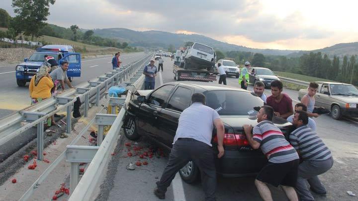 Sinop'ta trafik kazas