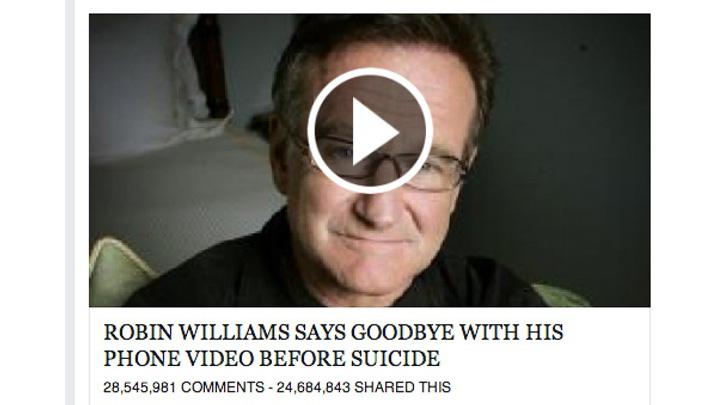 Sahte Robin Williams videolarna dikkat!
