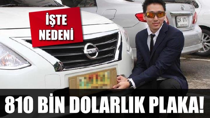 810 bin dolarlk plaka!