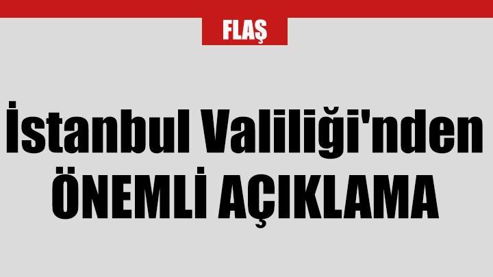 stanbul Valiliinden aklama