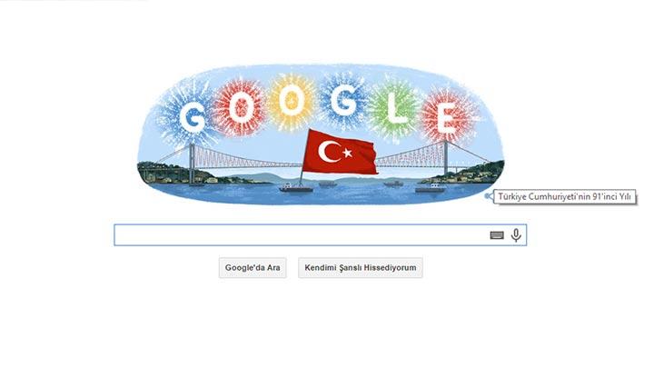 Google, Cumhuriyet Bayram'n kutlad