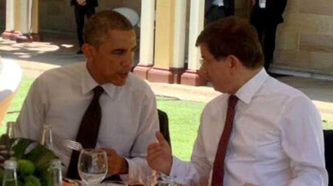 Davutolu, Obama ile grt